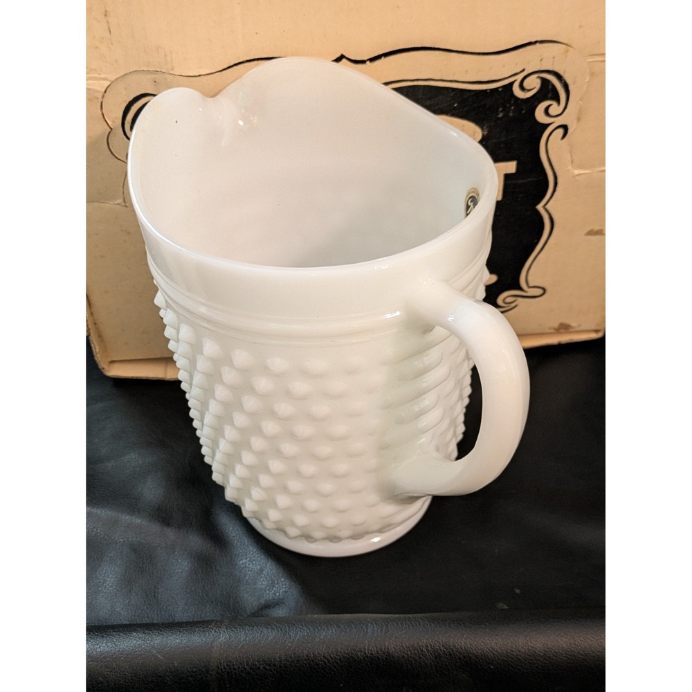 Anchor Hocking Milk White Hobnail Water Set 7 Piece Pitcher & Tumblers with Box - Picture 9 of 16